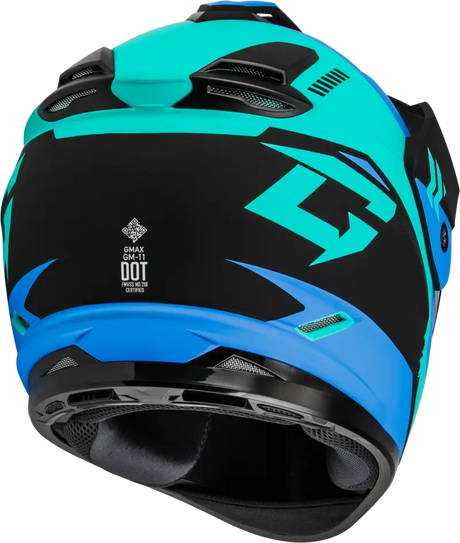 Gm 11s Ronin Snow Helmet W/ Elec Shield Matte Blk/Blue Md
