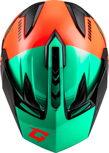 Gm 11s Ronin Snow Helmet W/ Elec Shld Black/Aqua/Coral 2x
