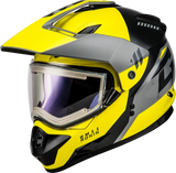 Gm 11s Ronin Snow Helmet W/ Elec Shld Yellow/Slvr/Grey 2x