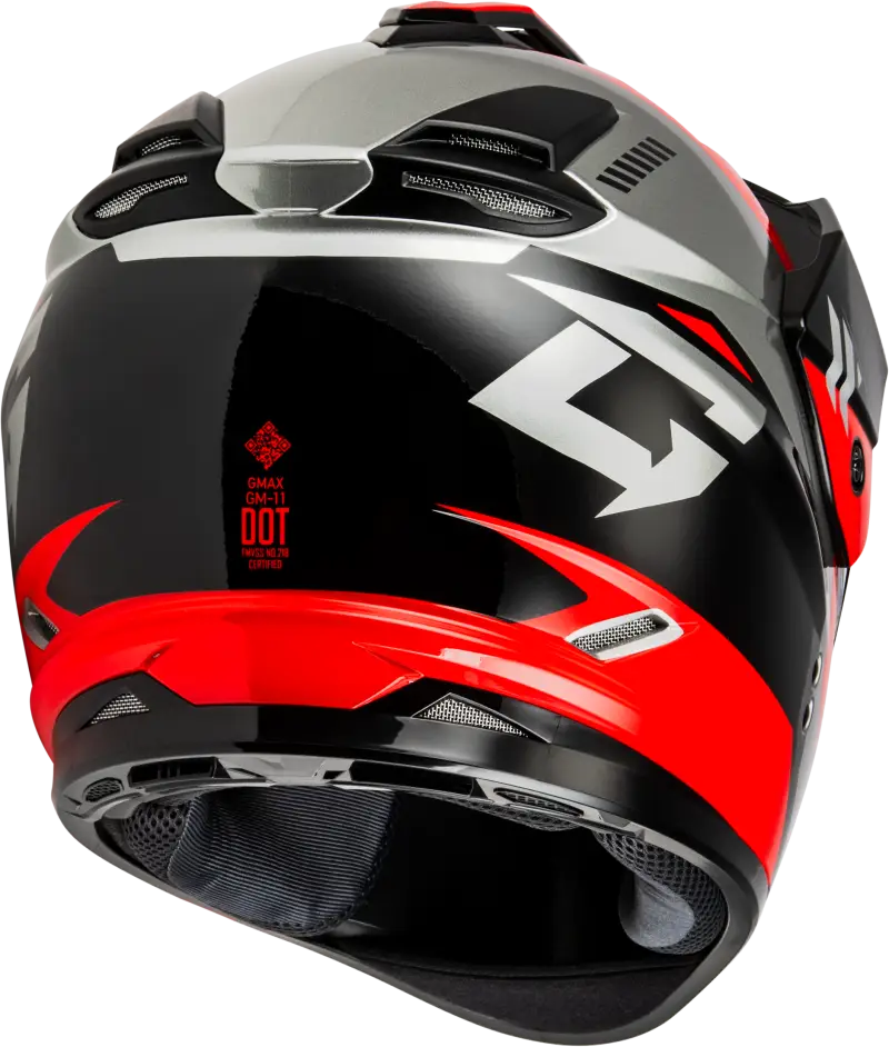 Gm 11s Ronin Snow Helmet W/ Electric Shield Black/Red 3x