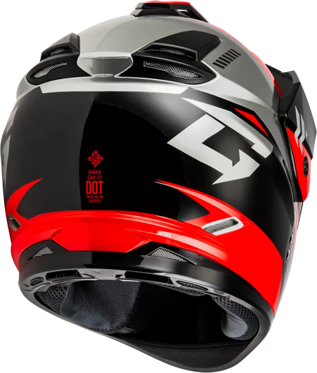 Gm 11s Ronin Snow Helmet W/ Electric Shield Black/Red Sm