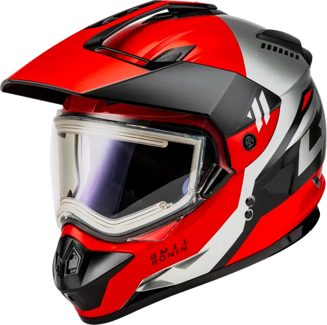 Gm 11s Ronin Snow Helmet W/ Electric Shield Black/Red Xl