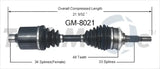 GM-8021 Trakmotive New Cv Axle - Shaft