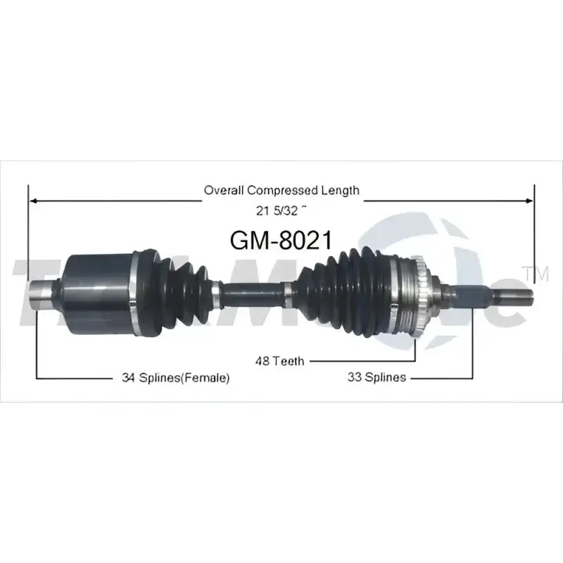 GM-8021 Trakmotive New Cv Axle - Shaft