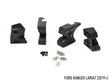 Black truck bed mounting brackets and hardware for Ford Ranger Lariat 2019+ grille install