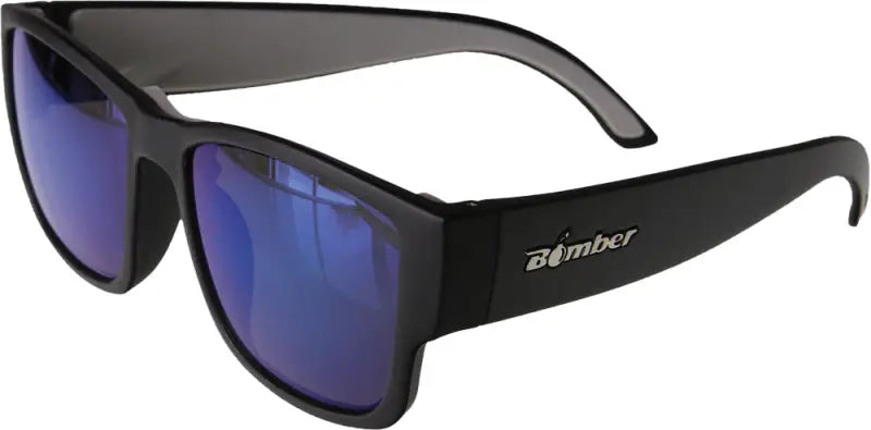 Gm101-Bm Bomber Gomer Bomb Floating Eyewear Matte Black W/Blue Mirror Lens 
