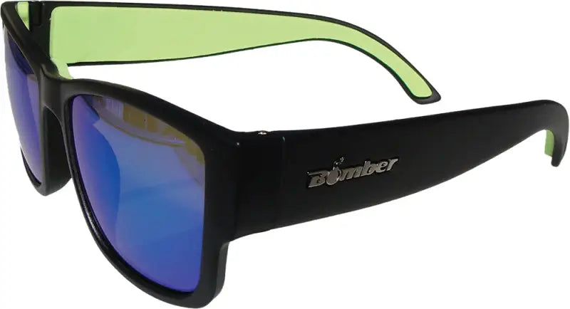 Gm101-Gm-Gf Bomber Gomer Bomb Floating Eyewear Matte Black W/Green Mirror 