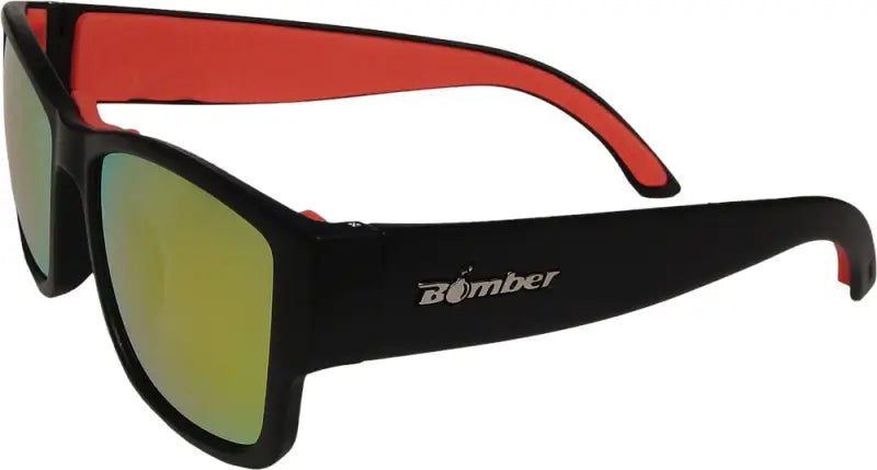 Gm101-Rm-Rf Bomber Gomer Bomb Floating Eyewear Matte Black W/Red Mirror Lens 