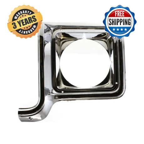 Chrome headlamp bezel for GM2512134 Goodmark Headlamp, single round design