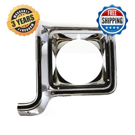 Chrome headlamp bezel for GM2512134 Goodmark Headlamp, single round headlamp bezel