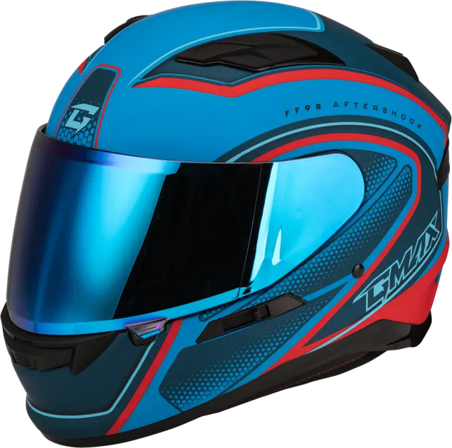 Ff-98 Aftershock Helmet Matte Blue/Red Sm