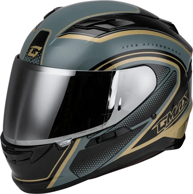 Ff-98 Aftershock Helmet Grey/Metallic Gold Xl
