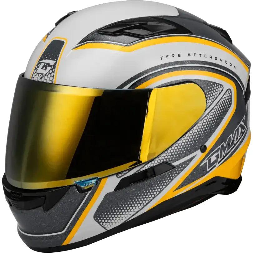Ff-98 Aftershock Helmet White/Metallic Silver Sm