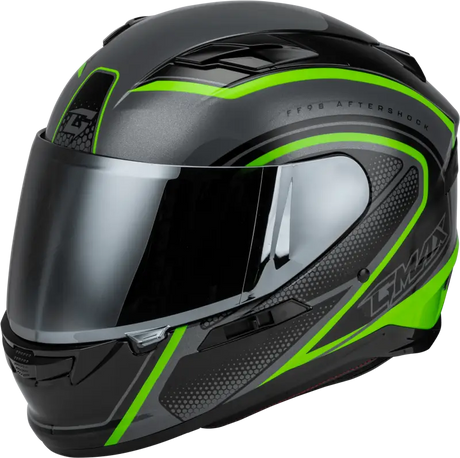 Ff-98 Aftershock Helmet Grey/Neon Green Md
