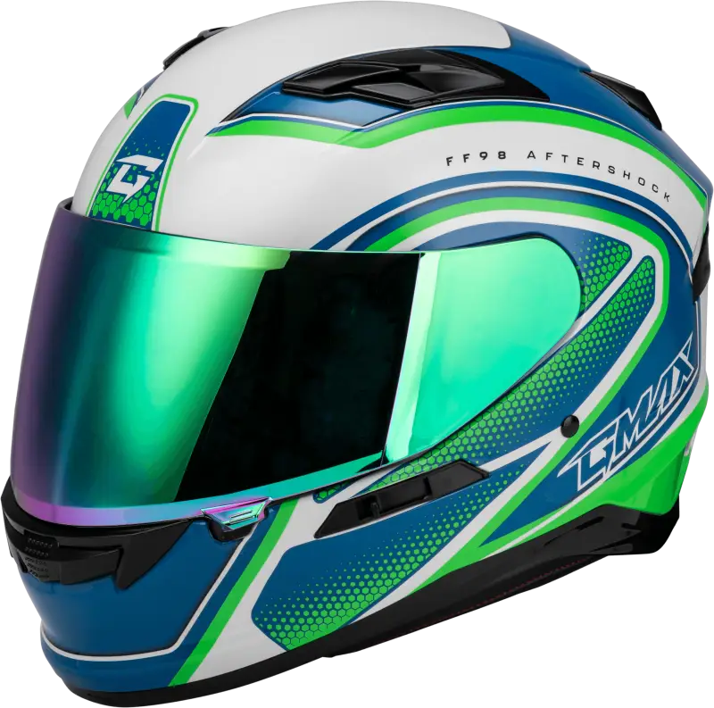 Ff-98 Aftershock Helmet White/Neon Green 3X
