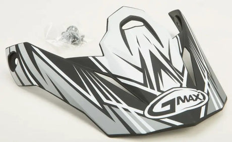 Visor W/Screws Raz Mx-86 Matte Silver/White
