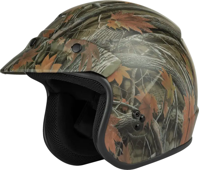 Of-2 Open-Face Helmet Leaf Camo Sm