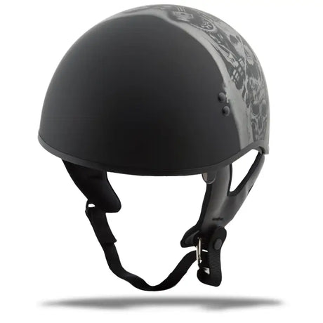 Hh-65 Half Helmet Tormentor Naked Matte Black/Silver Md