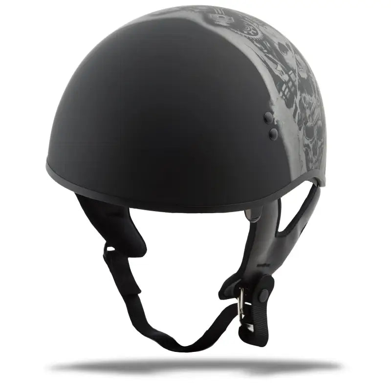 Hh-65 Half Helmet Tormentor Naked Matte Black/Silver Md