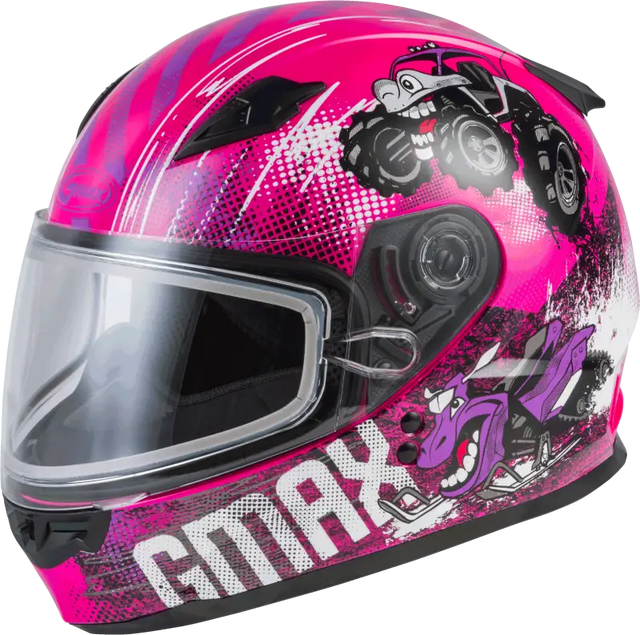 Youth Gm-49Y Beasts Snow Helmet Pink/Purple/Grey Ym