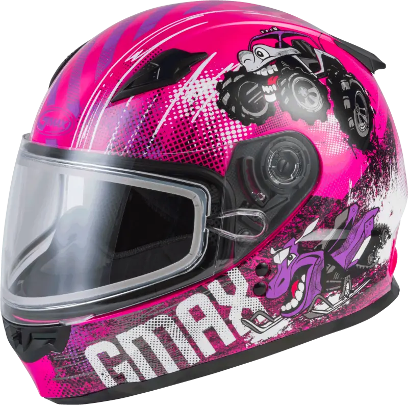 Youth Gm-49Y Beasts Snow Helmet Pink/Purple/Grey Ym