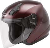 Of-17 Open-Face Helmet Wine Red 3X