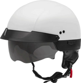 Hh-75 Half Helmet White Xs