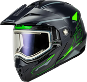 Md-74S Spectre Snow Helmet W/ Elec Shield Grey/Neon Green Xs