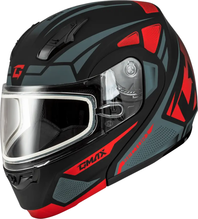 Md-04S Sector Snow Helmet Black/Red Sm
