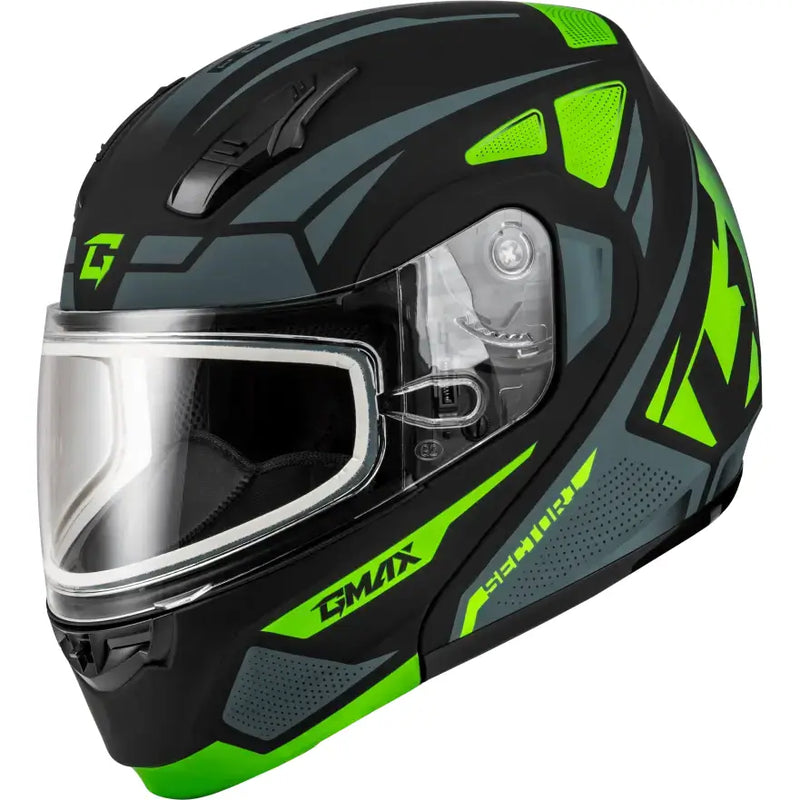 Md-04S Sector Snow Helmet Blk/Green/Wht Md
