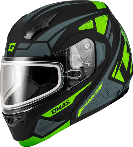 Md-04S Sector Snow Helmet Blk/Green/Wht 2X