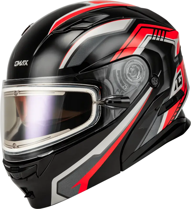 Md-01S Transistor Snow Helmet W Electric Shield Black/Red Xs