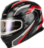 Md-01S Transistor Snow Helmet W Electric Shield Black/Red Xs