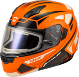 Md-04S Sector Snow Helmet W/ Electric Shield Orange/Blk 3X