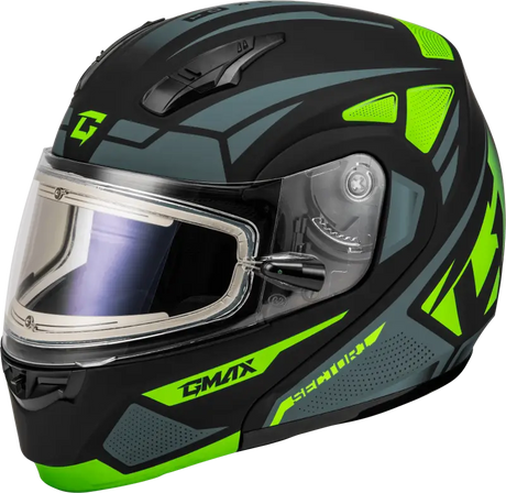 Md-04S Sector Snow Helmet W/ Blk/Green/Wht 2X