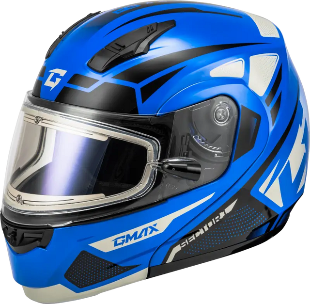 Md-04S Sector Snow Helmet W/ Electric Shield Blue/Black Xl