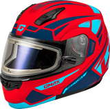 Md-04S Sector Snow Helmet W/ Electric Shield Red/Blue Sm