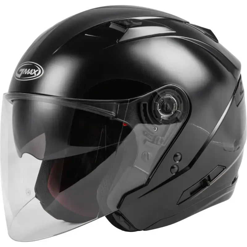 Of-77 Open-Face Helmet Black Lg