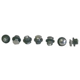 Assorted metal fasteners with rubber washers for GMK402180170S Goodmark Bumper Bolt Set Rear