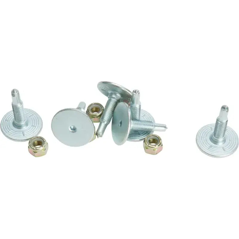 Silver-colored Snowmobile Track Studs GMP-1075-48 Grand Master with Nuts for Snowmobiles