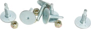 Silver-colored Snowmobile Track Studs GMP-1075-48 Grand Master with Nuts for Snowmobiles