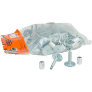 Clear plastic bag with GMP-1575-48 Grand Master Silver Studs and nuts for roofing