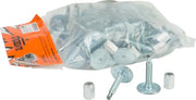 Clear plastic bag with GMP-1575-48 Grand Master Silver Studs and nuts for roofing