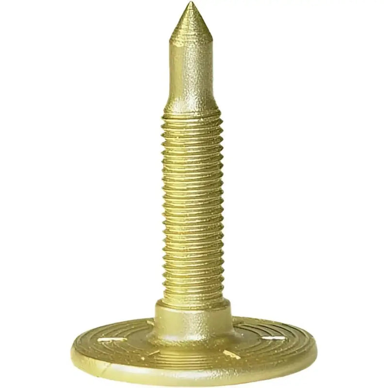 Gold-colored Grand Master Pro stud with pointed tip and flat base for heavy-duty use
