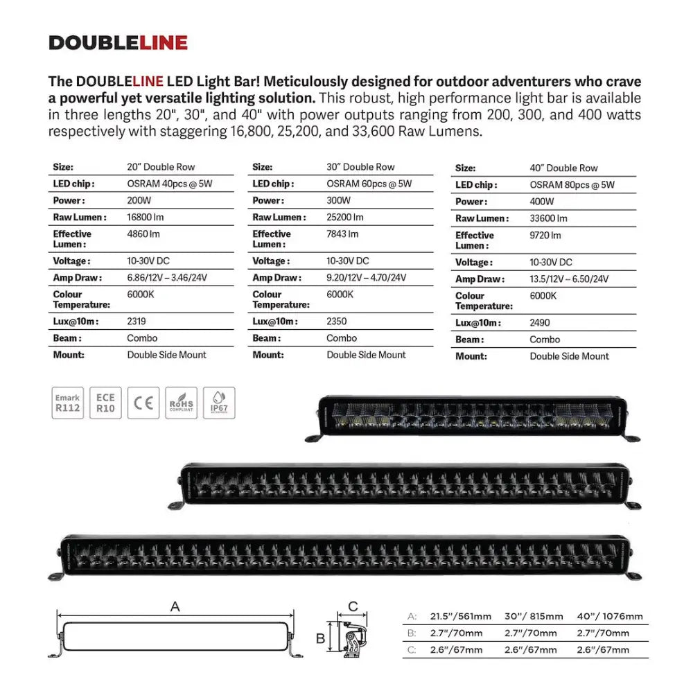 GO Rhino 752002111CDS Light Bar - Black