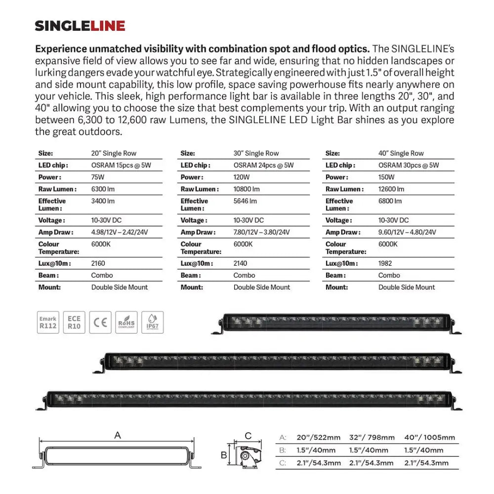 GO Rhino 754004011CSS Light Bar - Black
