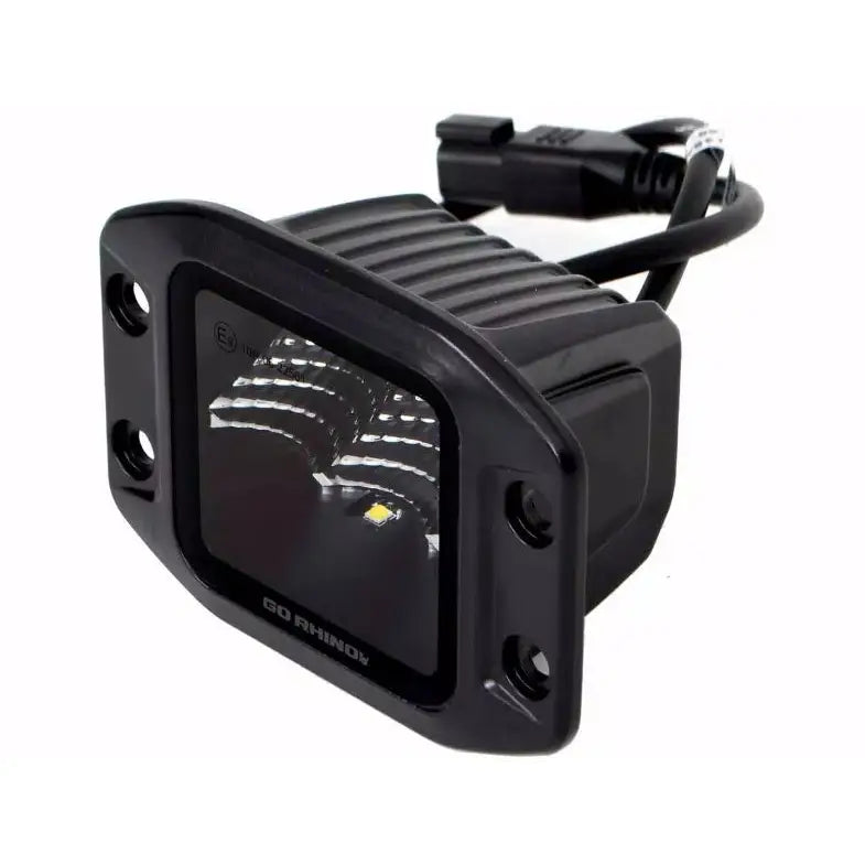 GO Rhino Complete Set Sold In Pairs Driving/ Fog Light 750400321SCF - Blackout Series Lights- Pair 3X3