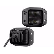 GO Rhino Complete Set Sold In Pairs Driving/ Fog Light 750400321SCF - Blackout Series Lights- Pair 3X3