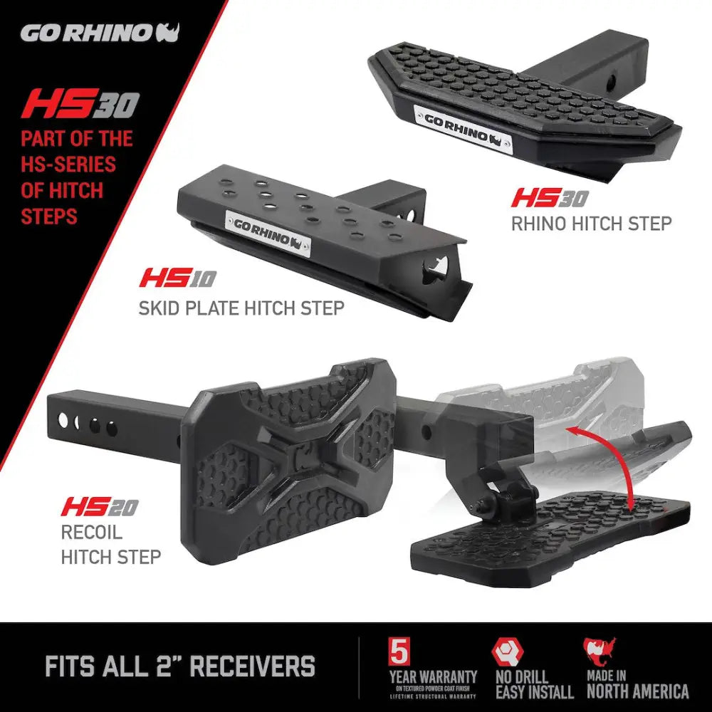 GO Rhino Integrated Handle Truck Step HS3012T - HS-30 Hitch