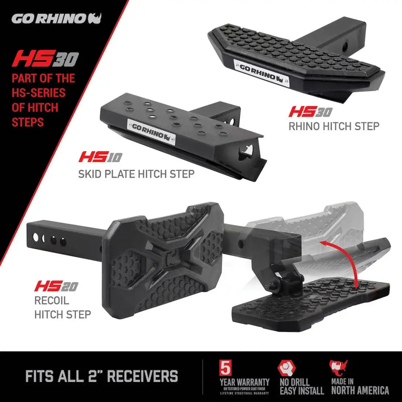 GO Rhino Integrated Handle Truck Step HS3012T - HS-30 Hitch